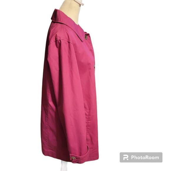Dennis by Dennis Basso Fuscia Raincoat Size Small - Picture 3 of 8